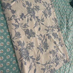 Floral Patterned fabric shower curtain